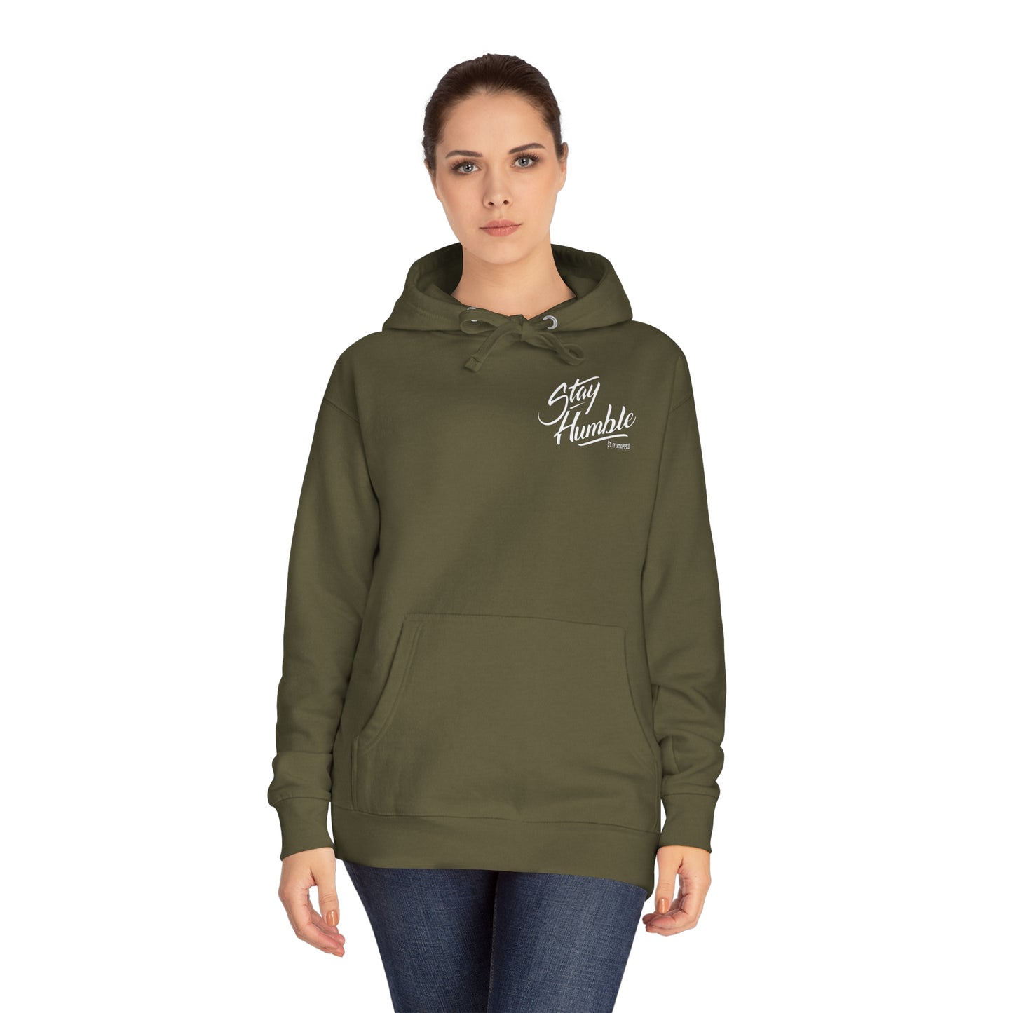 Military Green 2 NEW Stay Humble Unisex Fleece Hoodie