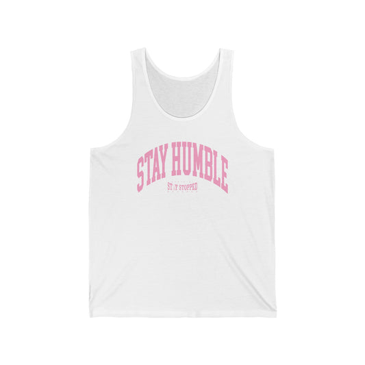 PINK STAY HUMBLE Womens Jersey Tank