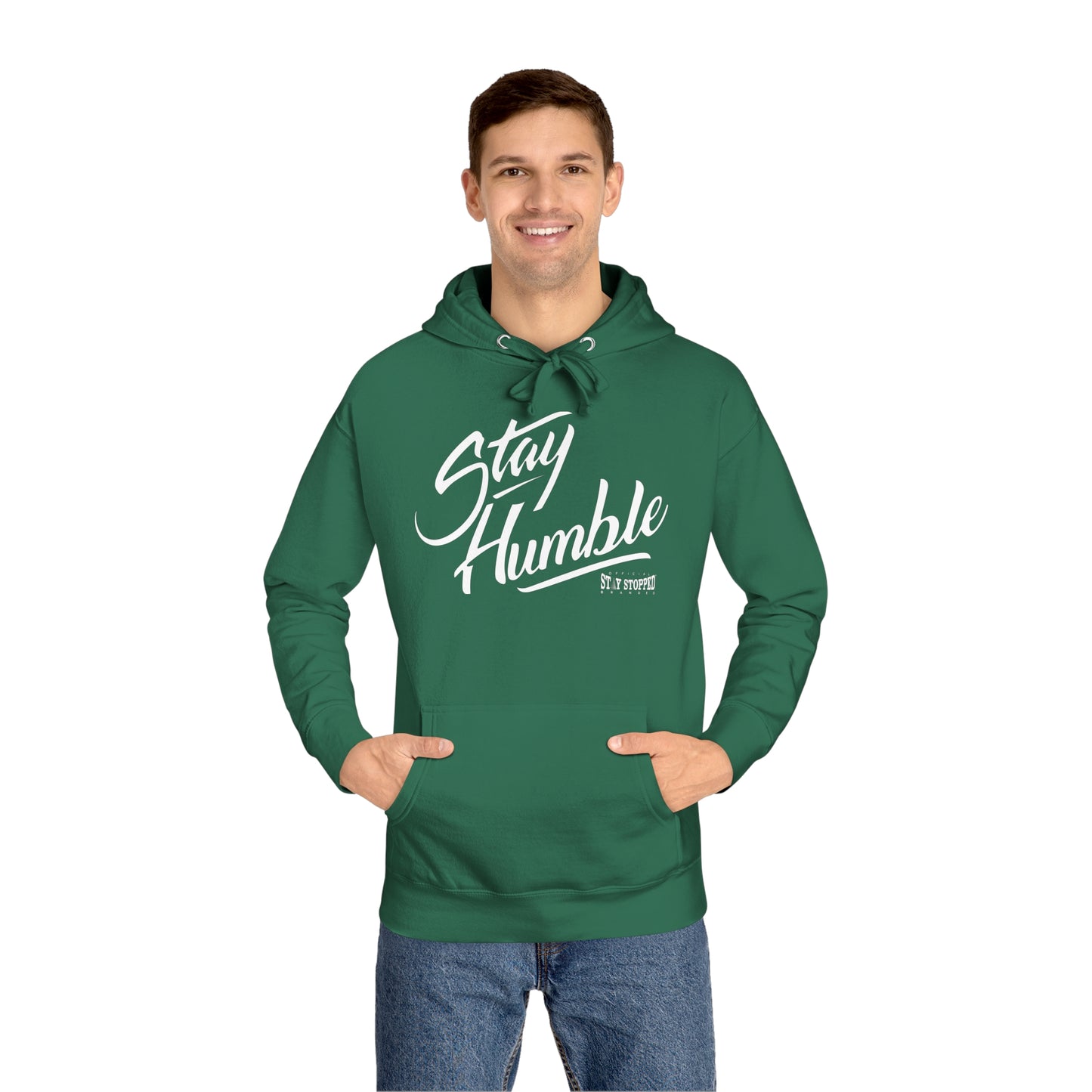 Military Green NEW Stay Humble Unisex Fleece Hoodie