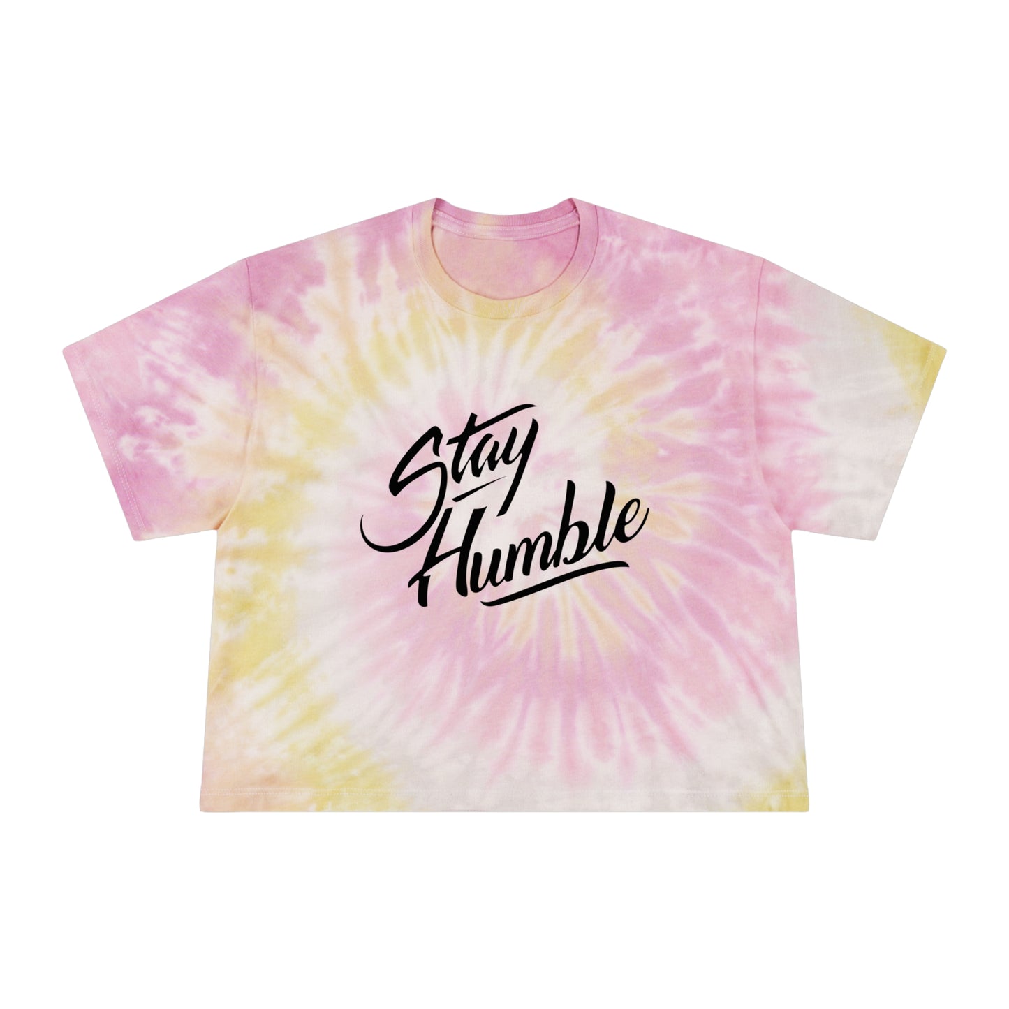 New Stay Humble Women's Tie-Dye Crop Tee