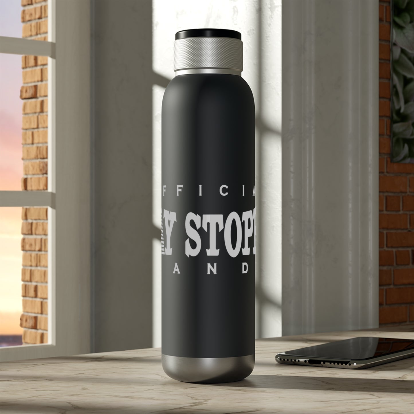 New-Official StayStopped Soundwave Copper Vacuum Audio Bottle 22oz