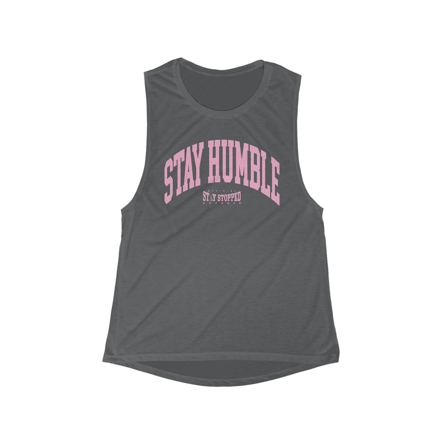 PINK FLOWY-Women's Flowy Scoop Muscle Tank