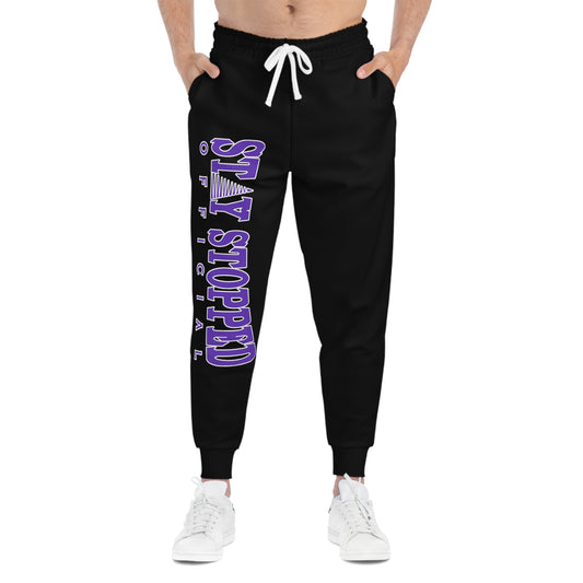 Unisex- Purple print -Official StayStopped®Athletic Joggers (AOP)
