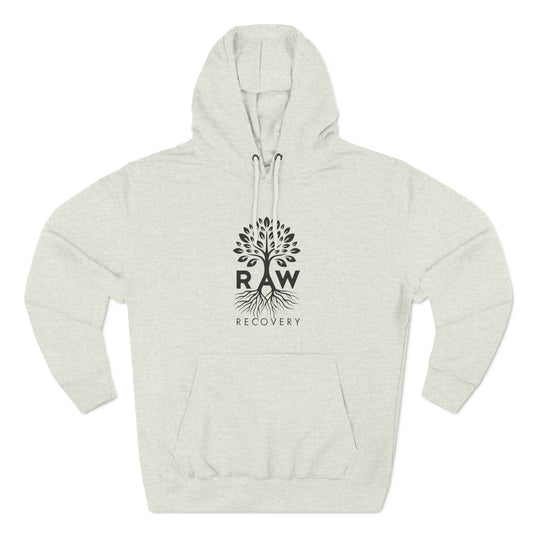 RAW RECOVERY Three-Panel Fleece Hoodie