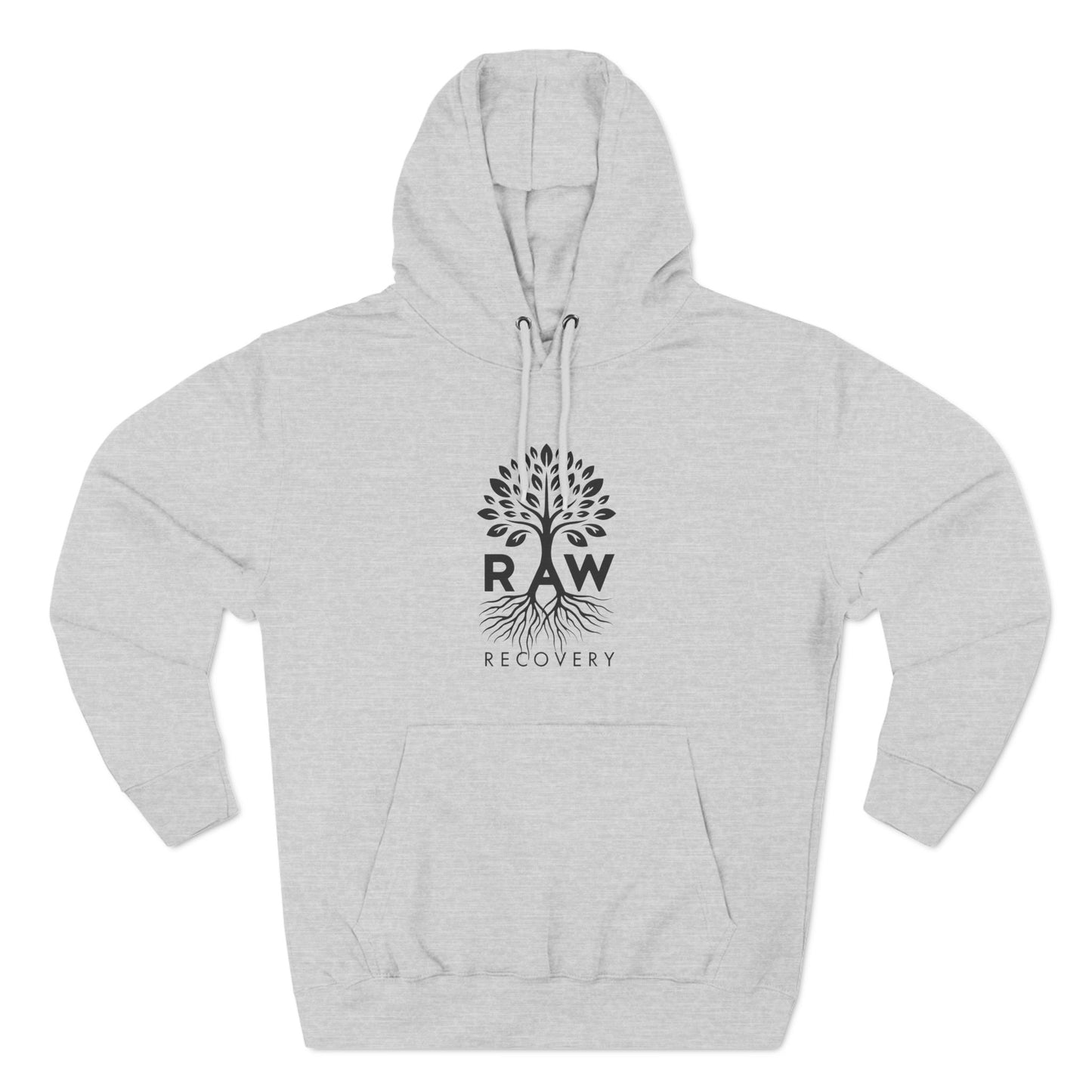 RAW RECOVERY Three-Panel Fleece Hoodie