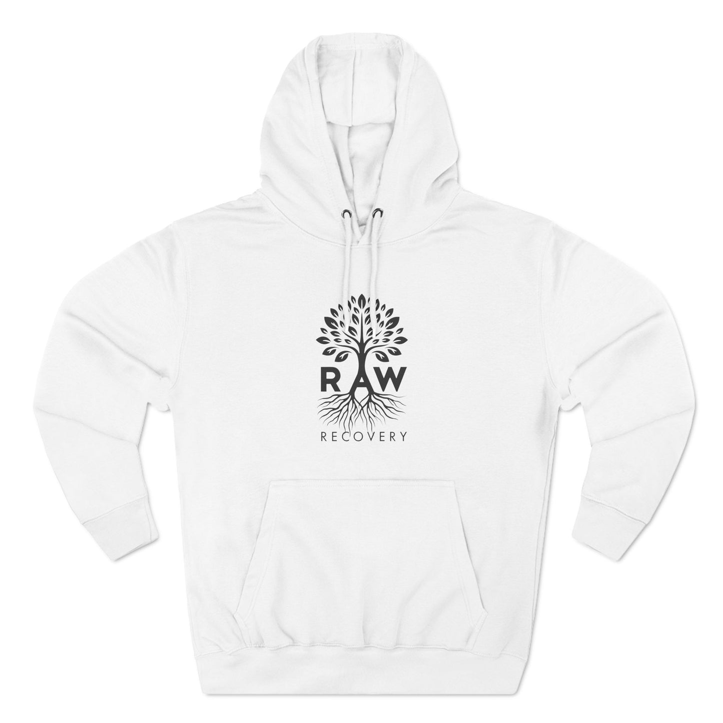 RAW RECOVERY Three-Panel Fleece Hoodie