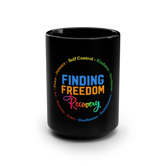 Finding Freedom- 15 oz Black Mug