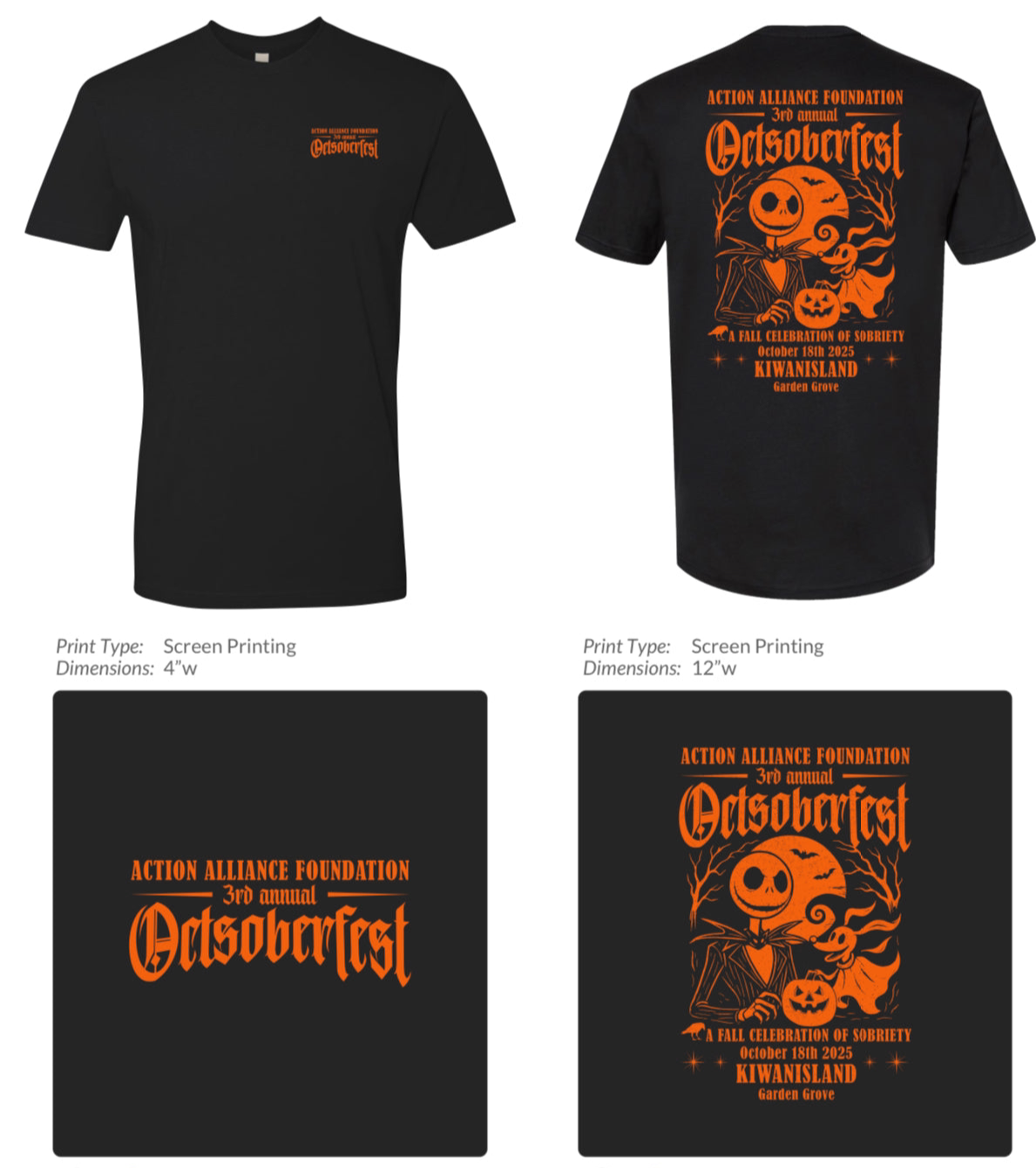 OctSoberFest Men’s Tshirts/Action Alliance Foundation