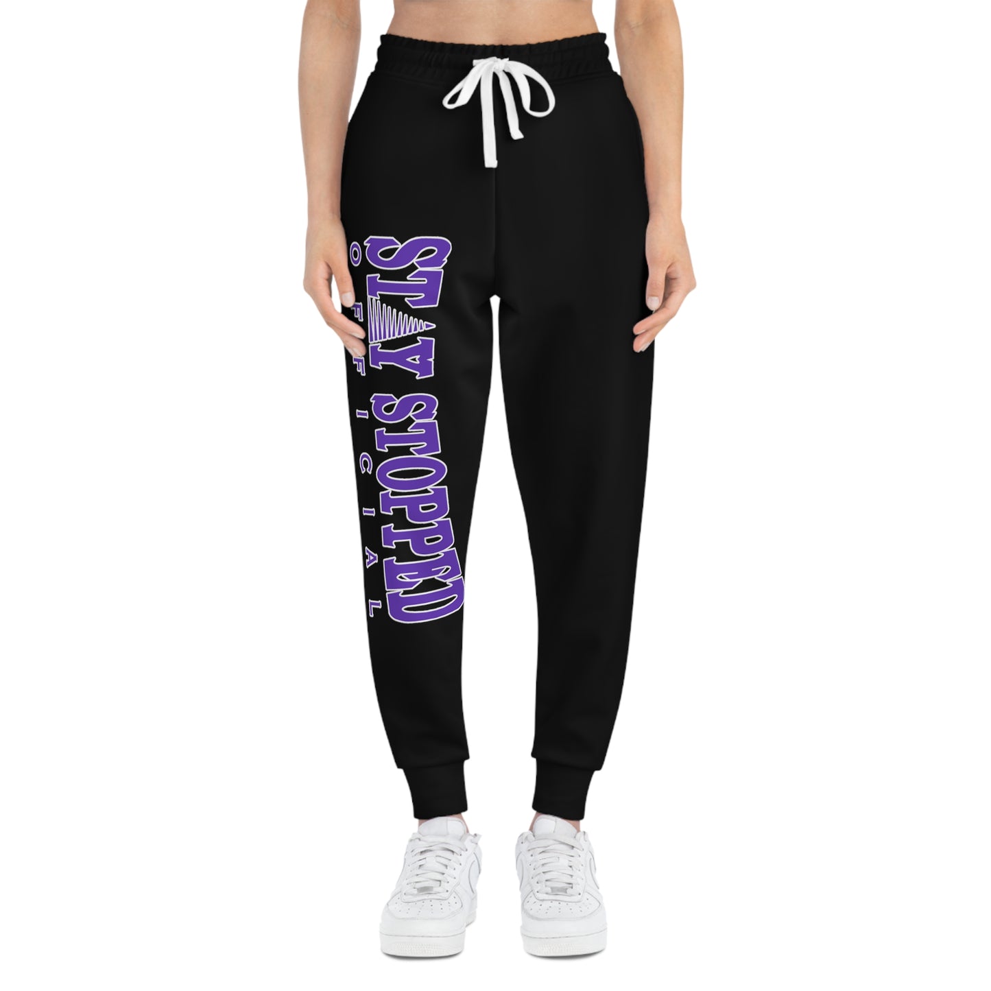 Unisex- Purple print -Official StayStopped®Athletic Joggers (AOP)